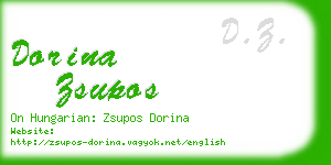 dorina zsupos business card